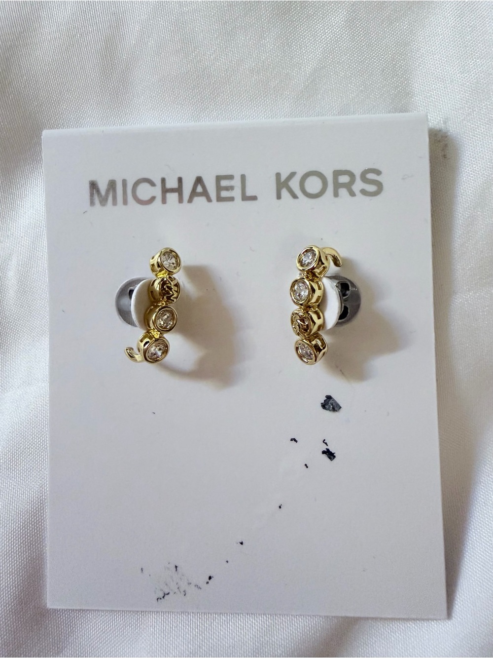 Michael Kors Gold Crystal Cluster Ear Climbers